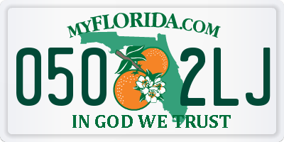 FL license plate 0502LJ