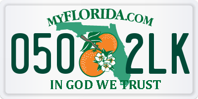 FL license plate 0502LK