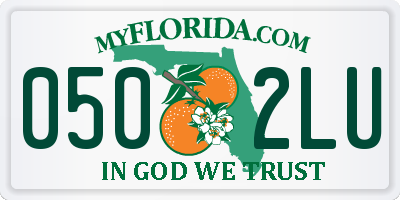 FL license plate 0502LU