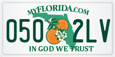 FL license plate 0502LV