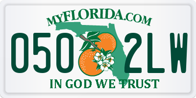 FL license plate 0502LW