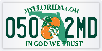 FL license plate 0502MD