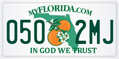 FL license plate 0502MJ