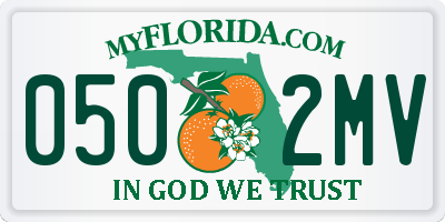 FL license plate 0502MV