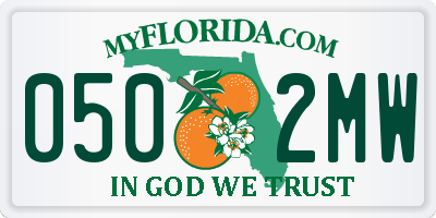 FL license plate 0502MW