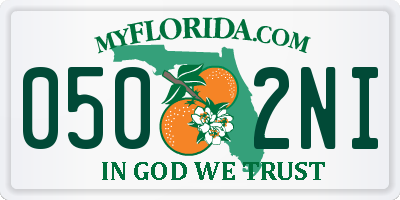 FL license plate 0502NI