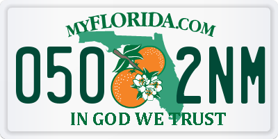 FL license plate 0502NM