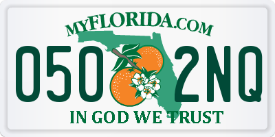 FL license plate 0502NQ