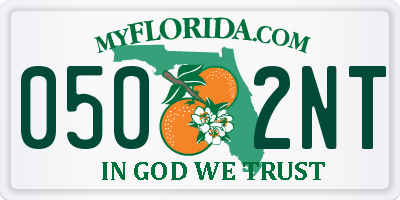 FL license plate 0502NT
