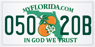 FL license plate 0502OB