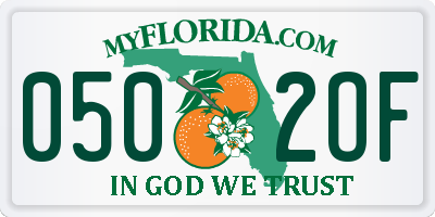 FL license plate 0502OF
