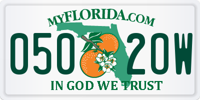 FL license plate 0502OW