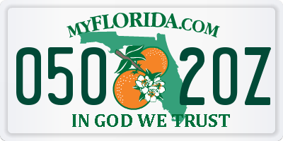 FL license plate 0502OZ