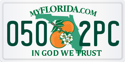 FL license plate 0502PC