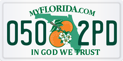 FL license plate 0502PD
