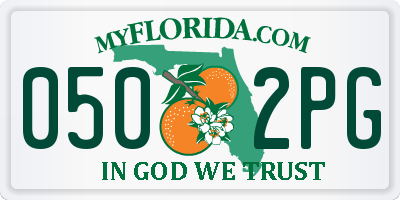 FL license plate 0502PG