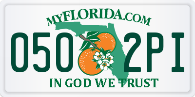 FL license plate 0502PI