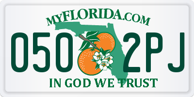 FL license plate 0502PJ