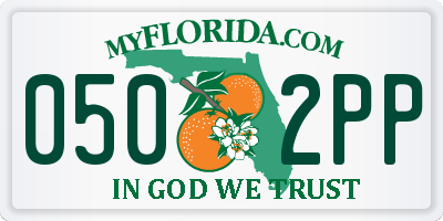 FL license plate 0502PP