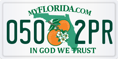 FL license plate 0502PR