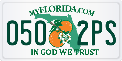 FL license plate 0502PS