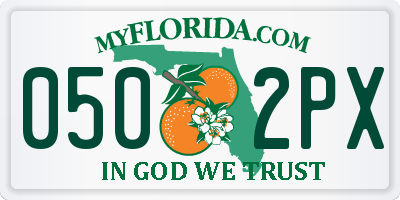 FL license plate 0502PX