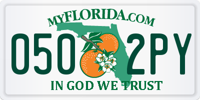 FL license plate 0502PY