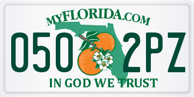 FL license plate 0502PZ