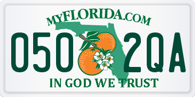 FL license plate 0502QA