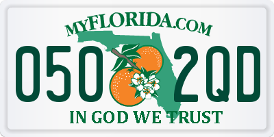 FL license plate 0502QD