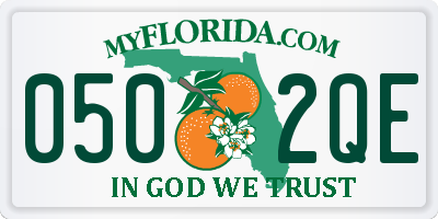 FL license plate 0502QE