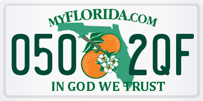 FL license plate 0502QF