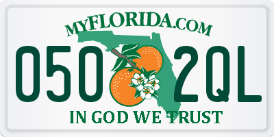 FL license plate 0502QL
