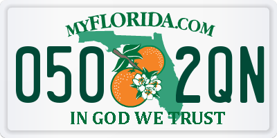 FL license plate 0502QN