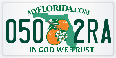 FL license plate 0502RA