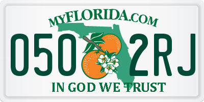 FL license plate 0502RJ