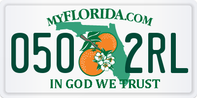 FL license plate 0502RL