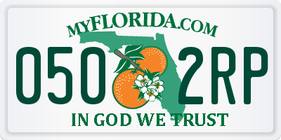 FL license plate 0502RP