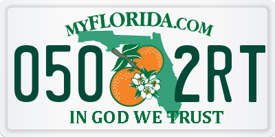 FL license plate 0502RT