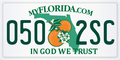FL license plate 0502SC