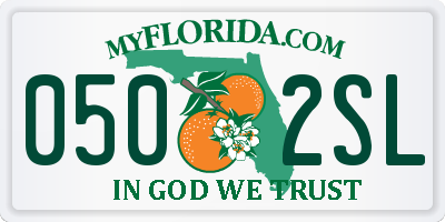 FL license plate 0502SL