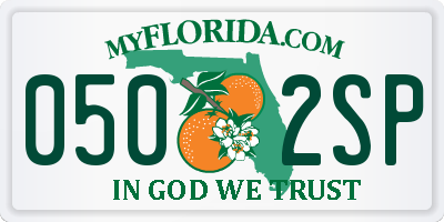 FL license plate 0502SP