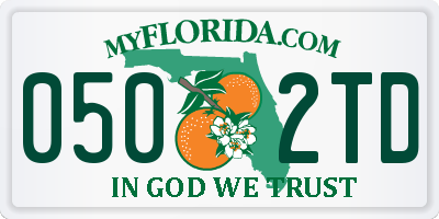 FL license plate 0502TD