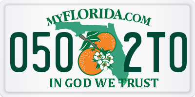 FL license plate 0502TO
