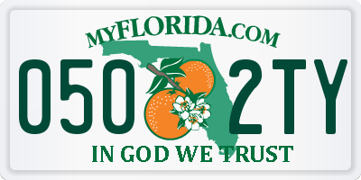 FL license plate 0502TY