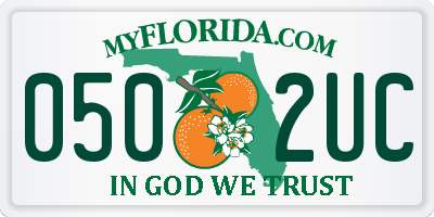 FL license plate 0502UC