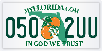FL license plate 0502UU