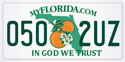 FL license plate 0502UZ