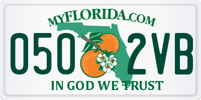 FL license plate 0502VB