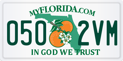 FL license plate 0502VM